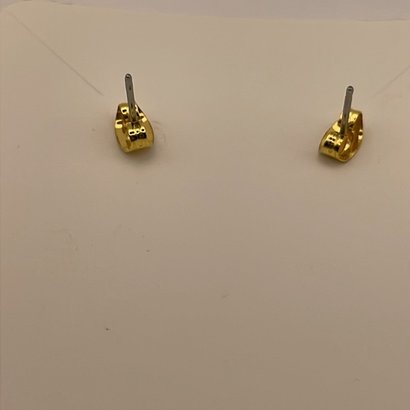 1980โs Orange Enameled Metal Dangle Earrings (F122) - Picture 3 of 6